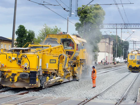 Das PORR Bahnbau-Team in Polen punktete mit seiner technologischen Lösung, die eine Minimierung der Gleisbauzeiten ermöglicht.