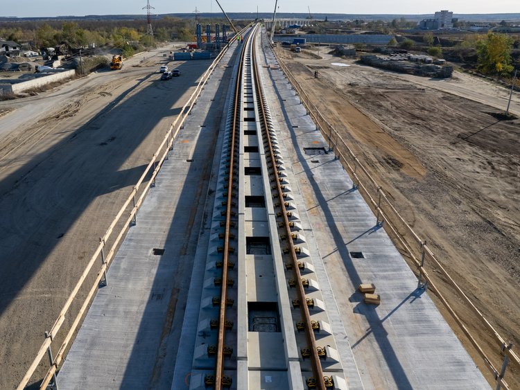 PORR slab track premiers in Romania. PORR slab track on a newly constructed viaduct in Romania